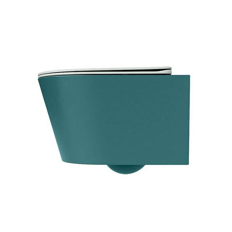 Mondiaz LAVIE hangtoilet – spoelrandloos – 36 x 53 cm – met softclose zitting – Smag (groen), zitting Greey (lichtgroen/grijs) SW1208627