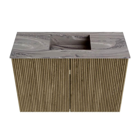 Mondiaz JOYA-DLUX 60cm toiletmeubel - kleur Dusk - Wastafel FAYE positie Midden Zonder kraangat kleur Sombra. SW1426123