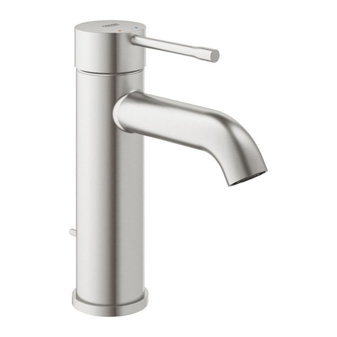 Grohe Essence New Wastafelkraan Opbouw - uitloop 11.6cm - S-size - waste - Supersteel (RVS) SW73264