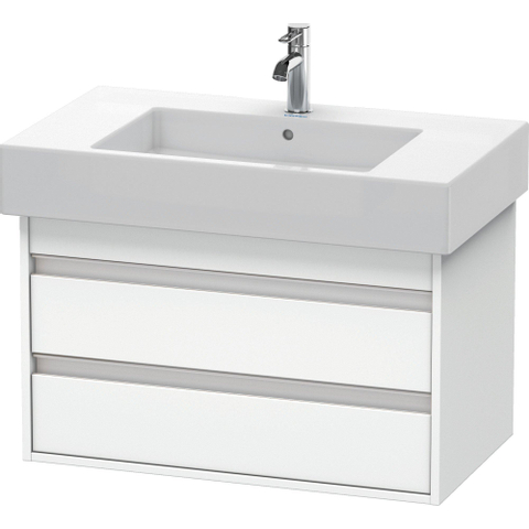 Duravit Ketho Meuble sous-lavabo avec 2 tiroirs 80x45.5x41cm pour Vero 032985 blanc 0280209