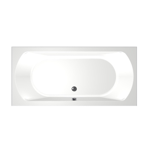 Xenz Lagoon Baignoire duo - 190x90x53 - bonde centrale - acrylique - blanc SW103400