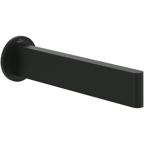 Villeroy & Boch Dawn badtoevoer - 220mm - voor wandmontage - mat zwart SW974006