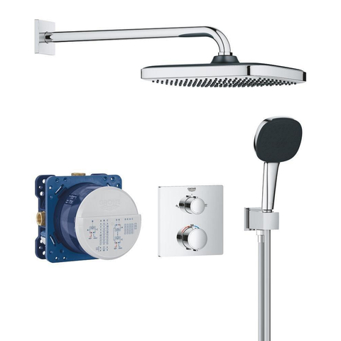 Grohe QuickFix Precision Thermostat Perfect Inbouw Douchesysteem - Vitalio Comfort 250 hoofddouche - chroom SW1120187