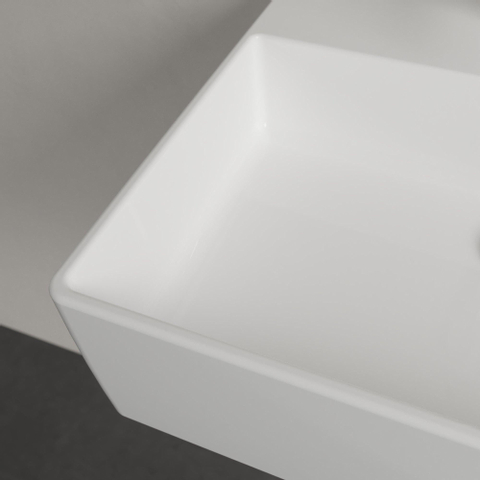 Villeroy & Boch memento 2.0 wastafel - 50x42cm - met overloop - 1 kraangat - White Alpine (glans wit) SW354332