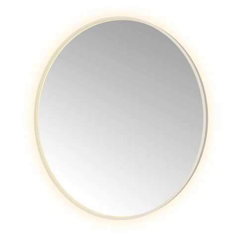 Hotbath &MORE Miroir Round éclairage LED direct et indirect chauffage de miroir dimmable avec télécommande Inox 316 SW1245876