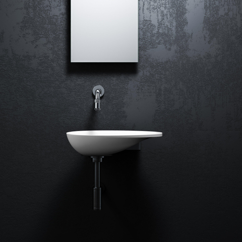 Clou First vasque à poser 36x21,8cm sans trou de robinet avec bonde Aluite Blanc mat SW9275