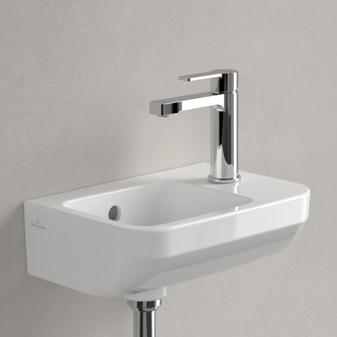 Villeroy & Boch Architectura fontein - 36x26cm - 1 kraangat rechts - met overloop ceramic - White Alpine (glans wit) SW68793