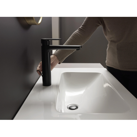 Hansgrohe Vernis Blend Eengreeps wastafelmengkraan - 190 met PopUp - trekwaste - mat zwart SW651526