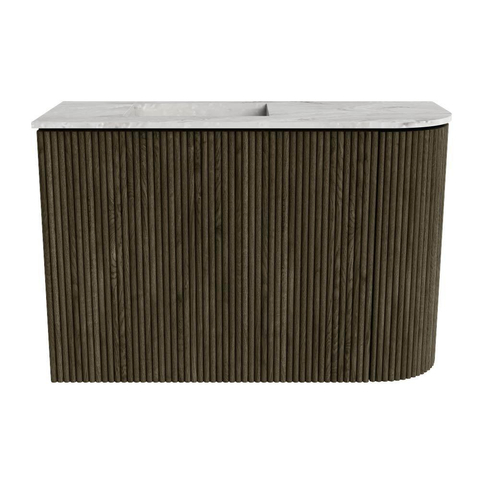 Mondiaz JOYA-DLUX 61.6cm toiletmeubel - ronding rechts kleur Shadow - Wastafel FAYE positie Links Zonder kraangat kleur Glace. SW1422765