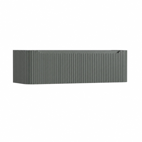 H&R Badmeubelen Juice Wastafelonderkast - 140x45x40cm - afgeronde hoeken - 3D-front - 2 lades - geïntegreerde greep - petrol mat SW1259362