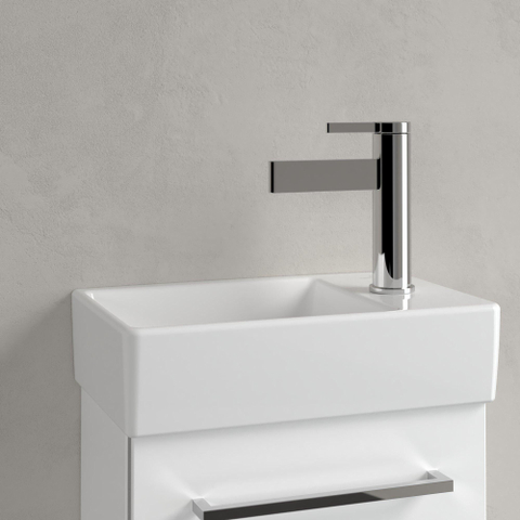 Villeroy & Boch Avento fontein - 1 kraangat rechts - zonder overloop - 36x22cm - White Alpine (glans wit) SW420537