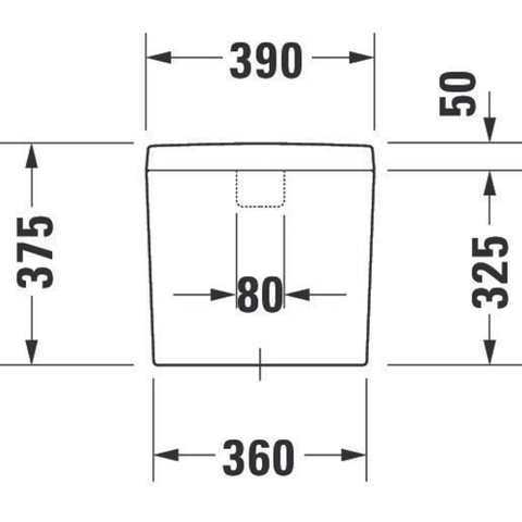 Duravit D-code Reservoir - 390x375x175mm - dualflush - met binnenwerk - wit 0315246