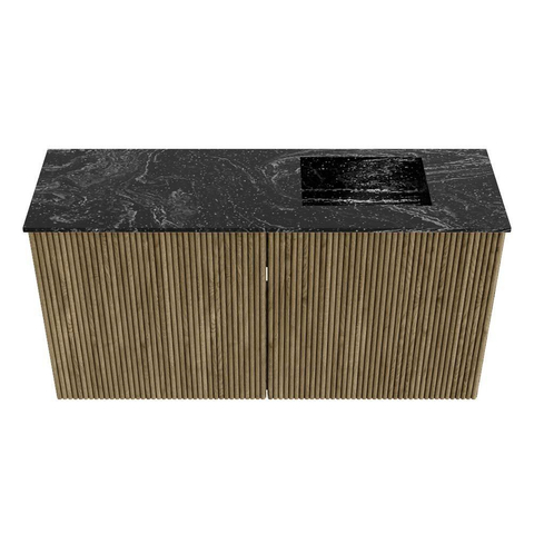 Mondiaz JOYA-DLUX 80cm toiletmeubel - kleur Dusk - Wastafel FAYE positie Rechts 1 kraangat kleur Lava. SW1423249