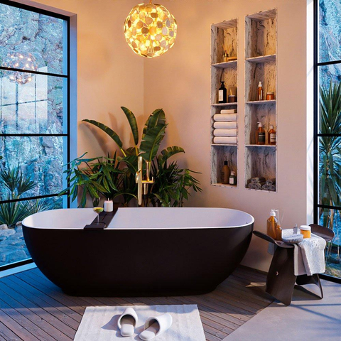 Mondiaz ALAN-DLUX Ensemble de meuble - 150cm - meuble Urban mat - 1 tiroir - Lavabo Cloud Glace suspendu - vasque Gauche et droite - 2 trous de robinet SW805562