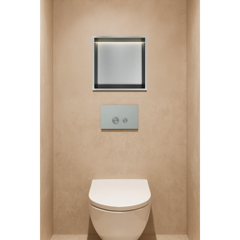 Hotbath &MORE Boîte encastrée ou niche encastrée - 30x30x10 - avec LED IP44 - Inox 316 SW1246754
