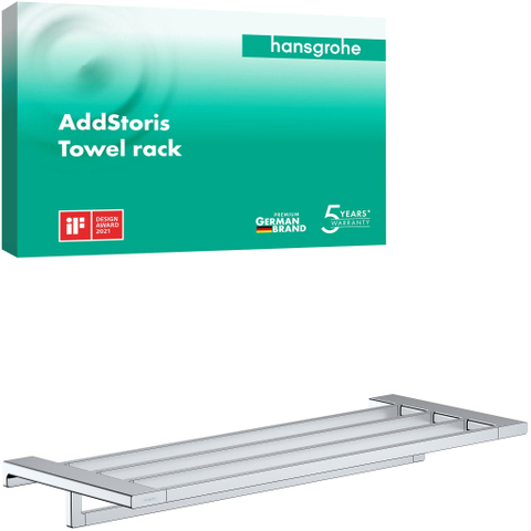 Hansgrohe AddStoris Q handdoekrek - 65cm - hoogglans chroom SW651132