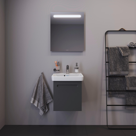 Duravit No.1 - No.1 - wastafel - 500mm - met overloop - 1 kraangat midden - hoogglans wit SW723751