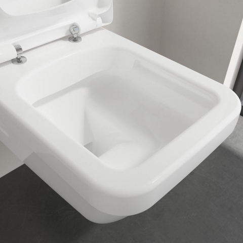 Villeroy & Boch Architectura Omnia Architectura combipack - met wandcloset - diepspoel hoekig DirectFlush - met zitting - met softclose en quick release CeramicPlus - White Alpine (glans wit) 1025181