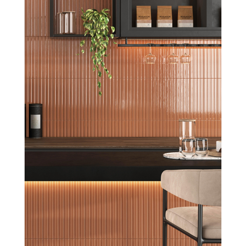 ÉCHANTILLON Terravito Ornato Revêtement mural en céramique - 10x30,5cm - 8,6mm - Terra SW1412162