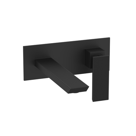Crosswater Limit Mitigeur de lavabo - 2 trous - encastré - noir mat SW928191