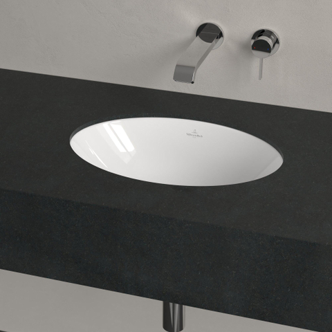 Villeroy & Boch Loop & Friends opzetwastafel - 42x42cm - zonder kraangat - zonder overloop CeramicPlus - mat almond (beige) SW644136