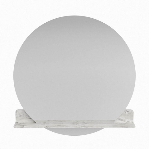Mondiaz SPOT spiegel – Ø100 cm – met planchet – Glace (grijs marmer) SW1235638
