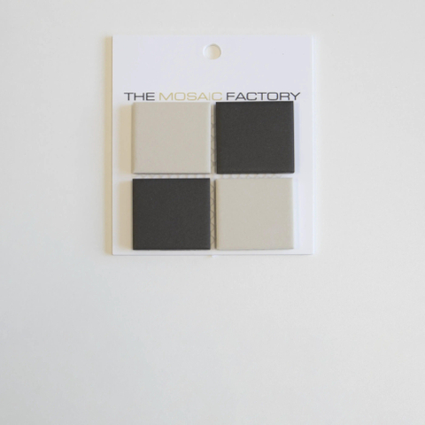 ÉCHANTILLON The Mosaic Factory London carreau mosaïque 4,8x4,8x0,6cm pour sol pour intérieur et extérieur carré Céramique Damier Mix SW862019