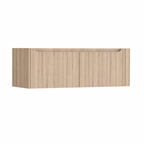 H&R Badmeubelen Juice Meuble sous lavabo - 120x45x40cm - angle droit arrondi - 2 tiroirs - poignée intégrée - chêne Rockford SW1110086
