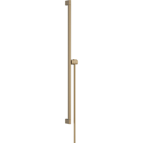 Hansgrohe Unica Glijstang S Puro - 90 cm - met easy slide schuifstuk en isiflex - doucheslang - 160 cm - geborsteld brons SW918155