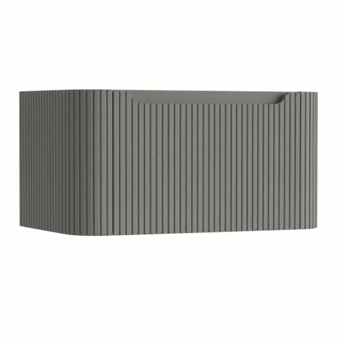 H&R Badmeubelen Juice Wastafelonderkast - 80x45x40cm - afgeronde hoeken - 3D-front - 1 lade - geïntegreerde greep - petrol mat SW1259105