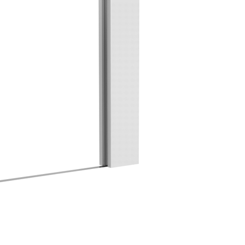 FugaFlow Eccelente Vetro Porte de douche - 60x200cm - charnières - poignée de porte - plat - verre de sécurité clair - Blanc mat SW1469492