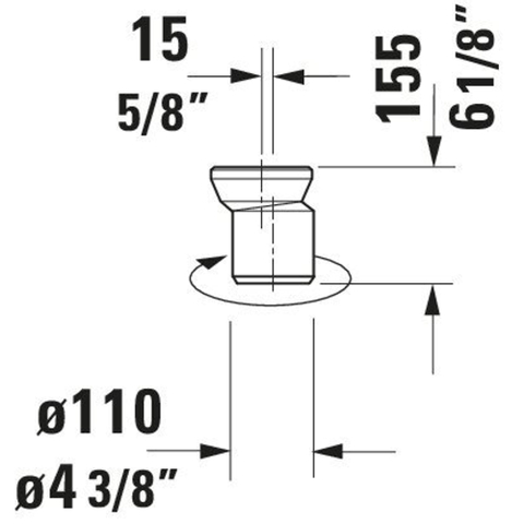 Duravit Vario afvoer - voor horizontaal en verticaal aansl.7-24 cm - wit 0293709