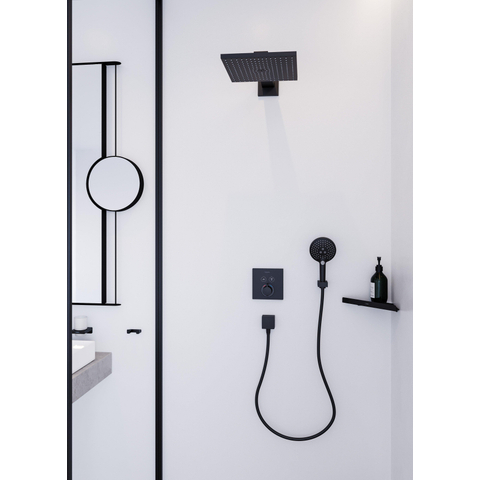 Hansgrohe AddStoris Q glashouder - met glas - mat zwart SW651218