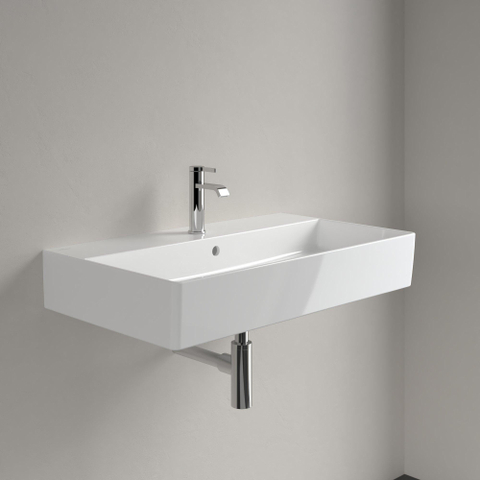 Villeroy & Boch Memento 2.0 lavabo - dessous meulé 80x47cm - avec trop-plein 1 trou de robinet CeramicPlus blanc SW336025