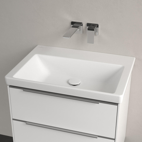 Villeroy & Boch Subway 3.0 lavabo - 65x47x16.5cm - sans trou de robinet - stone white mat SW701043
