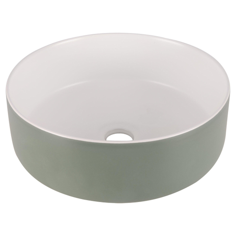 Differnz MIRA Vasque à poser - 36x12cm - céramique - vert/blanc SW1236914