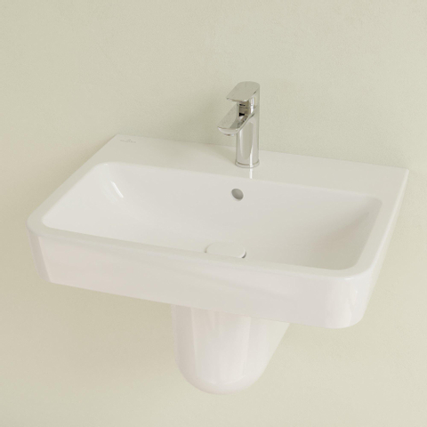 Villeroy & Boch O.novo wastafel - 60x46cm - met overloop - 1 kraangat - White Alpine (glans wit) SW445853