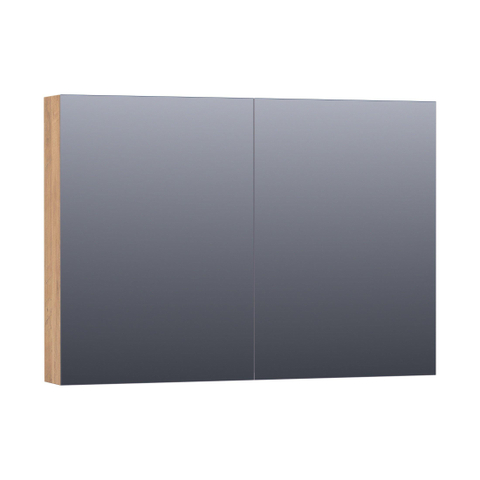 BRAUER Impress Deluxe spiegelkast – 99x70x15 cm – directe LED – 2 deuren, dubbelzijdige spiegeldeuren – Chateau SW371781