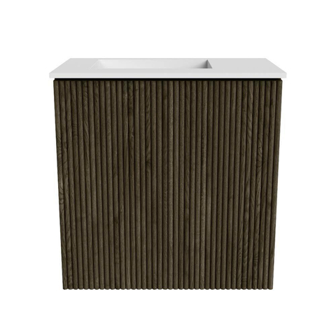 Mondiaz JOYA 40cm toiletmeubel - kleur Shadow - Wastafel FAYE positie Links Zonder kraangat kleur Talc. SW1421387