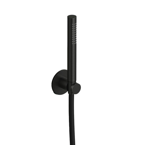 Hotbath Ace Handdoucheset - staafhanddouche - wandsteun - 150cm - doucheslang - PVD - zwart geborsteld SW1118008