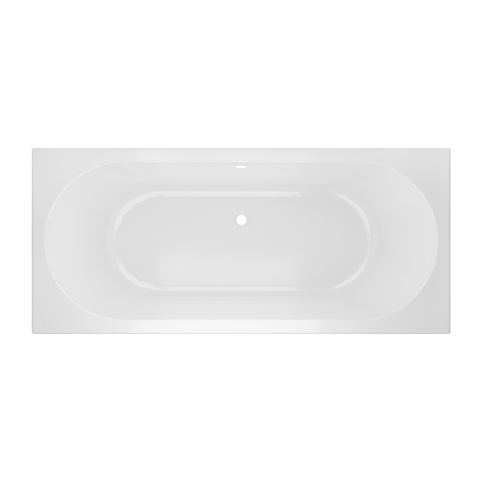 Zeza Oval Ligbad - 180x80cm - acryl - duo - glans wit - licht beschadigd - OUTLET UDEN STORE44495