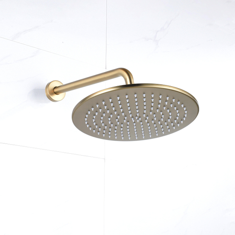 Fortifura Calvi Hoofddouche 30cm rond - 6mm - PVD - geborsteld messing (goud) SW1139122