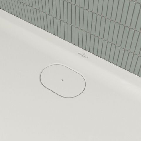 Villeroy & Boch Ecora douchebak - 160x80x3.5cm - afvoer lange zijde - white alpine (wit) SW1558885