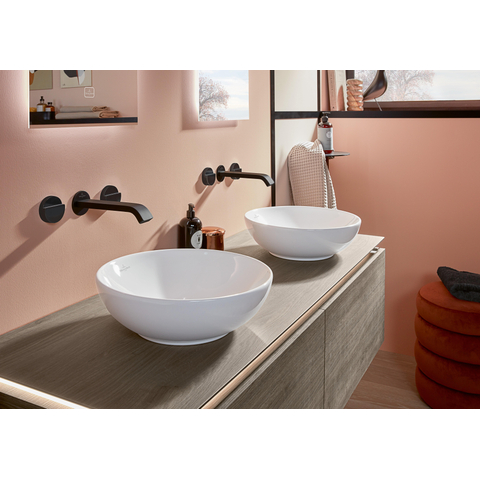 Villeroy & Boch Loop & Friends opzetwastafel - 38x38cm - zonder kraangat - met overloop CeramicPlus - White Alpine (glans wit) SW644143