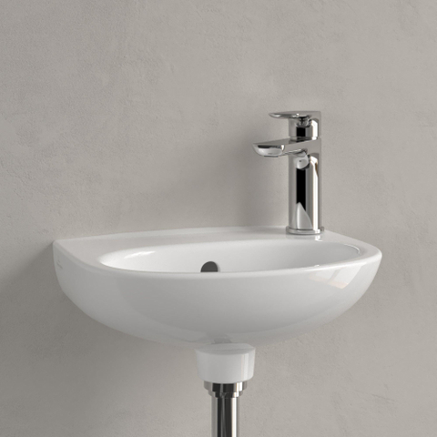 Villeroy & Boch O.novo Fontein - 360 x 275 x 145 mm - glans wit Alpin (wit) - met overloop SW878434