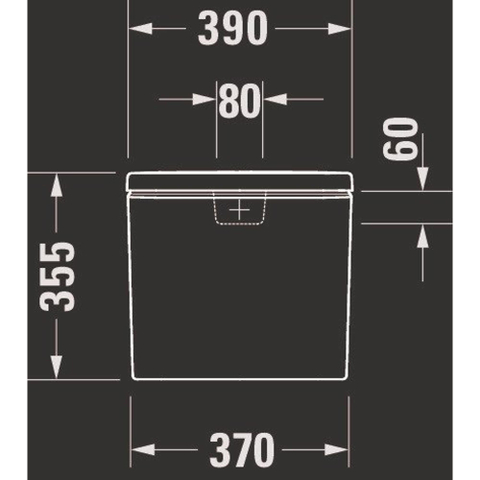 Duravit No.1 Durastyle reservoir - dualflush - 390x355x170mm - met binnenwerk - wit glans SW527840