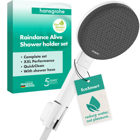 Hansgrohe Raindance alive Sel.S - 125 - 3jet - ecosmart Porter set - 160cm - mat wit SW1388521