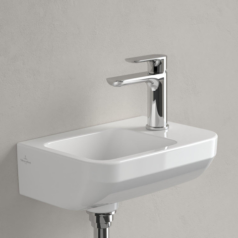 Villeroy & Boch Architectura fontein - met kraangat rechts - zonder overloop - 36x26cm - White Alpine (glans wit) SW68795