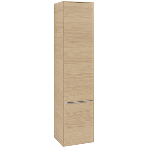Villeroy & Boch Subway 3.0 kast hoog - 171x40cm - 2 deur - 1 schap links - Nordic Oak (hout) SW641662