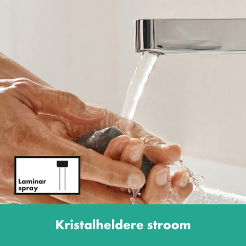 Hansgrohe Finoris Wastafelkraan - 110 pop-up plug - hoogglans chroom SW651145